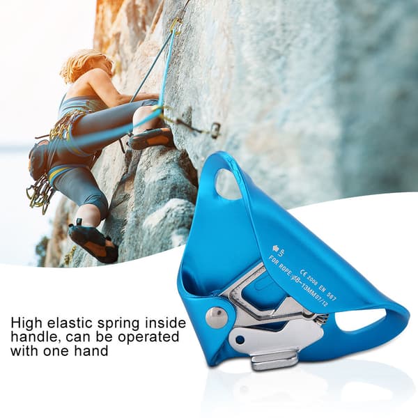 Klättring Ascender Riser Fall Arrest Safty Gear Bergsklättring Utrustning för bergsklättring Blå