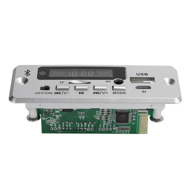 Universal WAV MP3 Decoder Board 02CABT med Bluetooth Opkald Sølv Dekodningsmodul