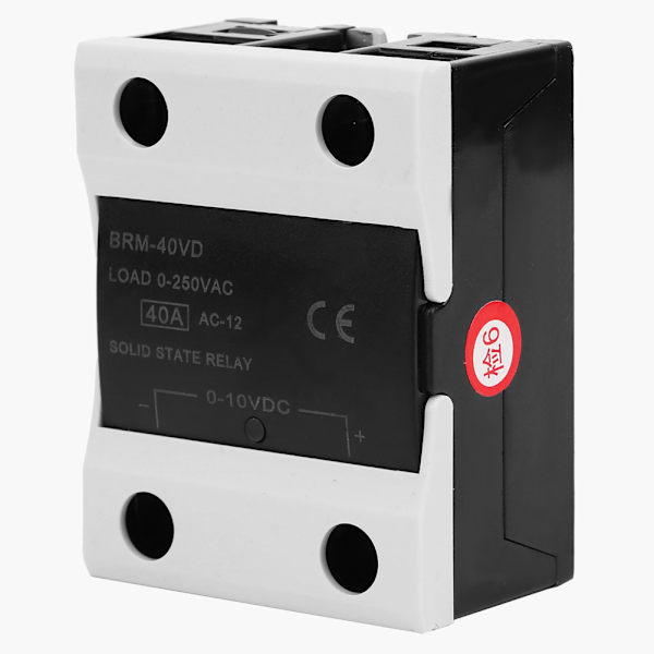 BERM BRM-40VD Solid State Relay: 40A DC 0-10V & AC 0-250V Flamskyddande Relä för Globala Applikationer