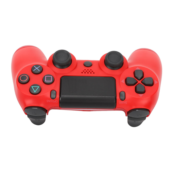 Trådlös spelkontroll Multifunktionell Dual Vibration Bluetooth Gamepad för PS4-spelkontroller Red-W