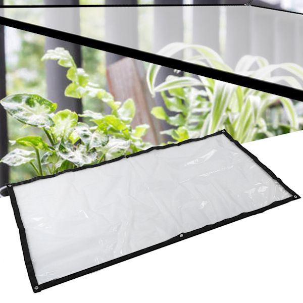 1mx2m Regnseil Transparent Dekk Solseil Hage Bonsai Sukkulenter Planter Dekk Ly