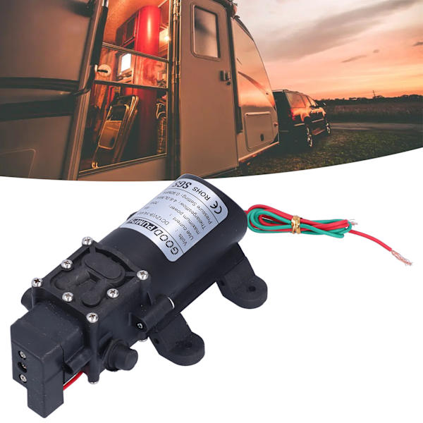 3308 Membranpumpe Selvsugende Sprøytepumpe for Hagevanning Bilvask 12V 70W