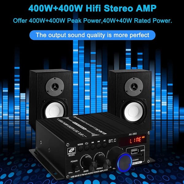 【bt02】AK380 Bil Bluetooth Strøm Hjem 12V Strøm Lyd- og Videoudstyr