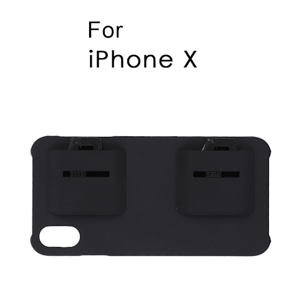 2-i-1 Bærbar Integrert Mobiltelefonveske Skall Spillhåndtak Knapp for iPhone X