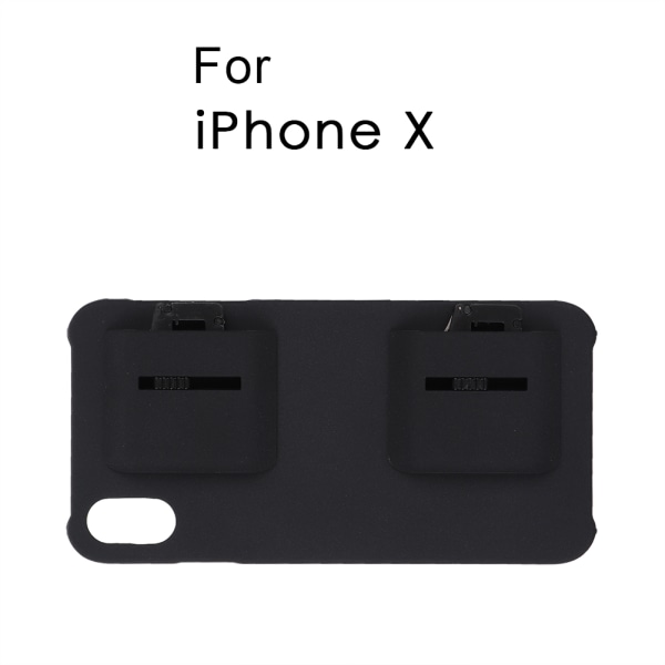 2-i-1 bærbart integreret mobiltelefoncover Shell Game Handle Button til iPhone X