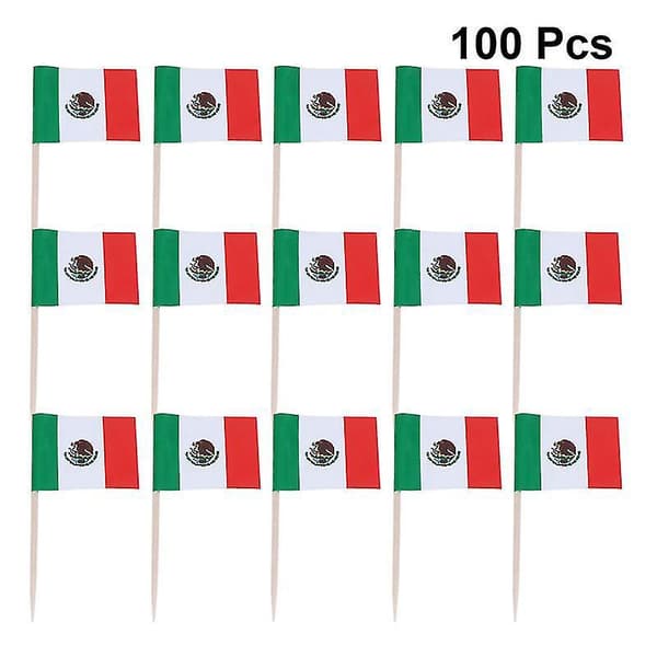 De Nye 100 stk. Flag Kagepynt