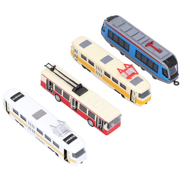 Højhastigheds jernbanebus Pull Back Køretøjsmodel Legetøjssamling til børn Gruppe B