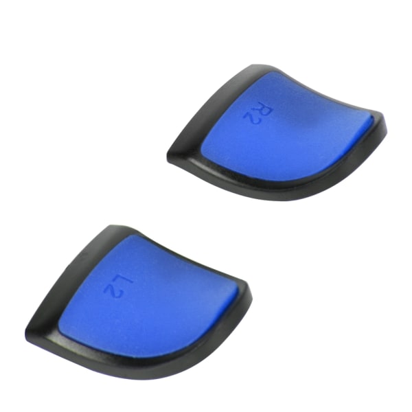 L2 R2 Forlængede Greb Blødt Touch Controller Udvidelser Knapper Udvidelse Udløser til PS4 (Blå)