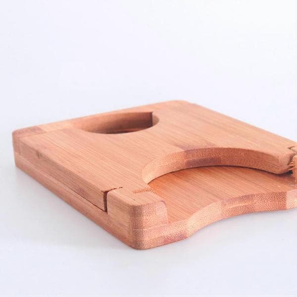 Pot Lid Rack Bamboo Shelf for Kitchen Use Foldable Pot Lid Holder