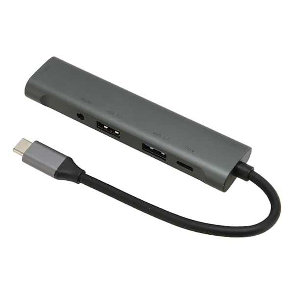 USB-C-keskitin 5-in-1, Type-C - 3,5 mm -keskitin, USB-keskitin, moniporttinen sovitin kotiin, toimistoon, viihteeseen, liiketoimintamatkoille