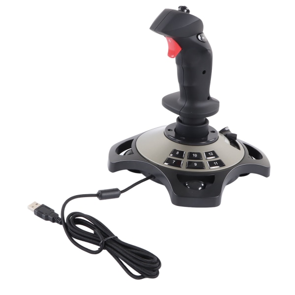 PC Joystick 2113 Simulation USB Game Controller med Vibrationsfunktion Wired Gamepad Joystick- W