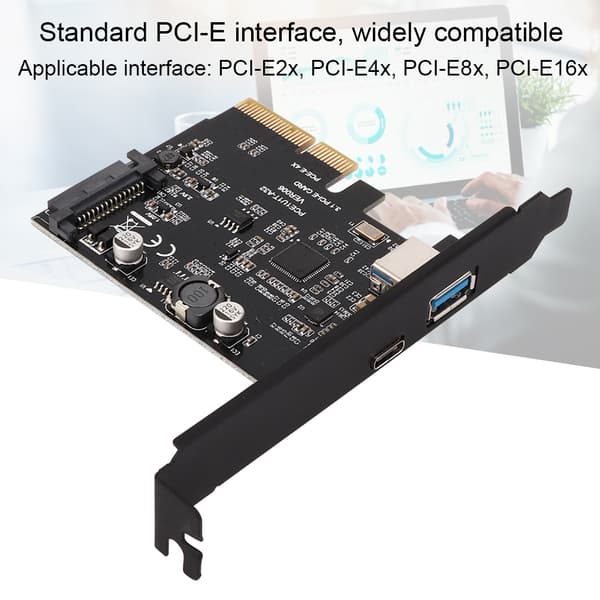 USB 3.1 Typ C Typ A Skrivbords Expansionskort 10Gbps för Windows