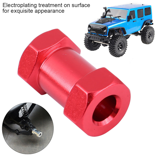 4 st 12mm RC Hex Hjulnavsadapter i Metall för D90 AX10 CC01 SCX10 F350 Crawler (20mm Röd)