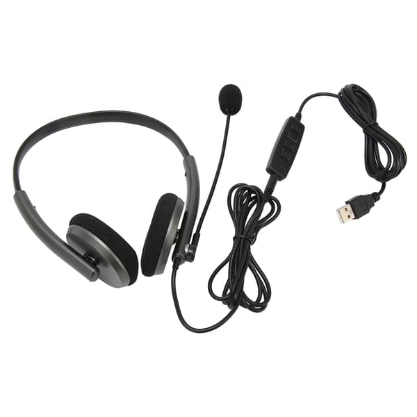 Multifunktionelt støjreducerende callcenter-headset HD høreværn USB Space Gray