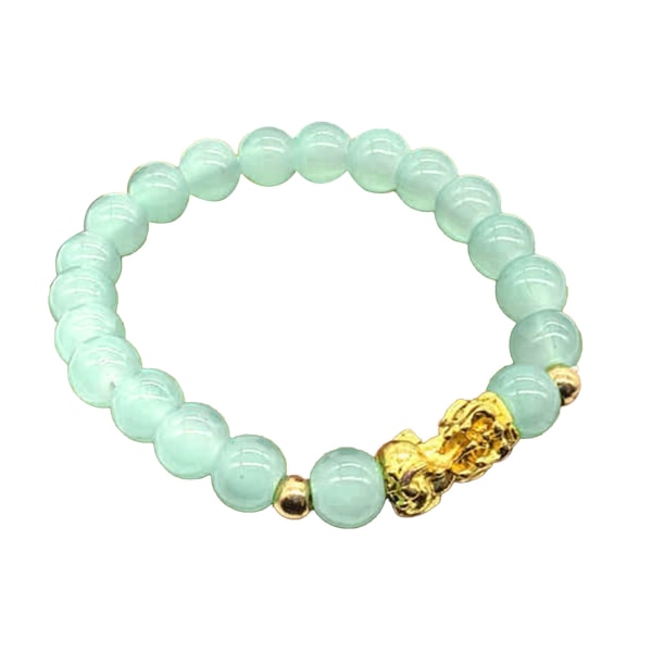 Armband med pärlor Lätt att matcha Fint utförande Snyggt smyckesarmband för meditation Present Ljusgrön