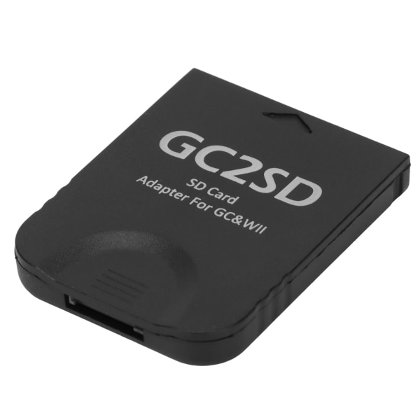 GC2SD Kortleser Plug and Play Bærbar Profesjonell Spillkonsoll Mikro Lagringskort Adapter for Wii for GC Svart