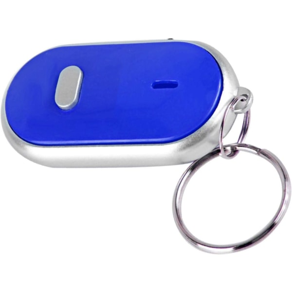 Key Finder (Blå), Stemmekontrol Anti-tabt enhed, Key Finder med fløjte, Key Fob Finder til kæledyr, nøgler, bagage