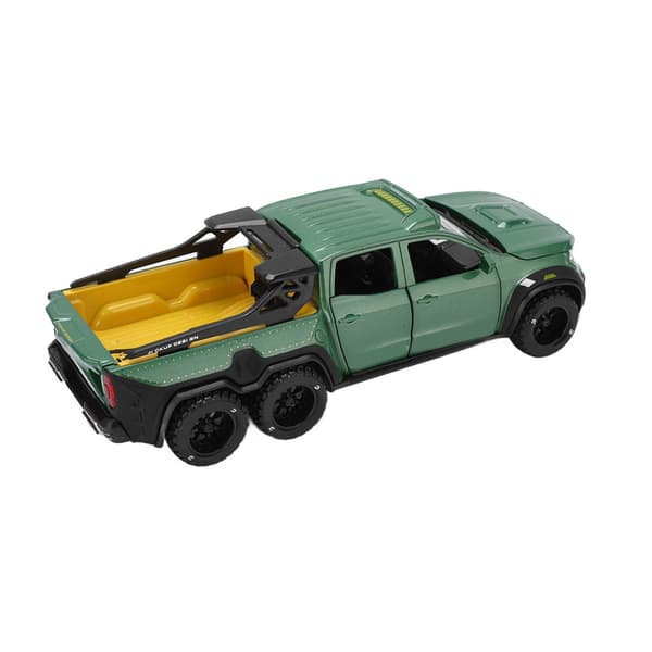 1/28 terrængmodel bil legering Diecast Træk Tilbage legetøjsbil med lyd og lys til børn Drenge Piger Grøn
