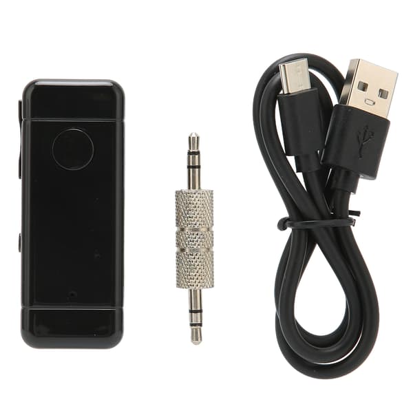 Bluetooth 5.0 Bilmottaker Støyreduserende Håndsfritt Musikkstrømming AUX-adapter