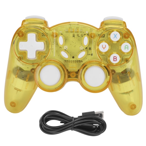 Spillhåndtak trådløst, beskyttende skall-spillkontroller ABS-spillekontroller Maskintilbehør Transparent gul flerfarget