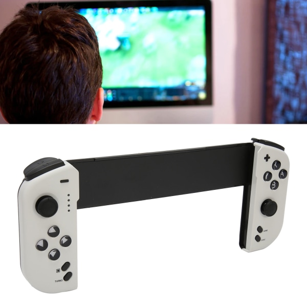 Trådlös Spelkontroll Multifunktionell 6 Axlar Kroppssensor Turbo Funktion Bluetooth Spelkontroll för Switch Joycon Ren Vit
