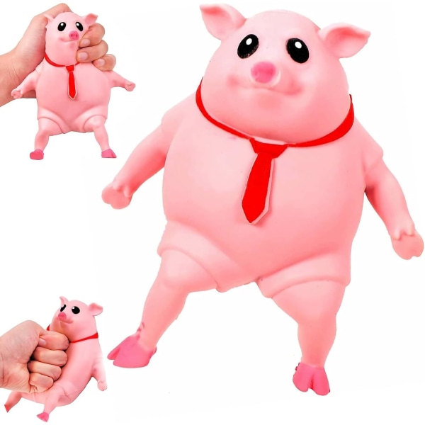 9×14×10 Rosa Piggy Squeeze Toys, Creative Cartoon Piggy Squeeze Leksaker, Roliga Piggy Leksaker, Anti-stress leksaker för husdjur, Lämplig för avkoppling, Nöje o
