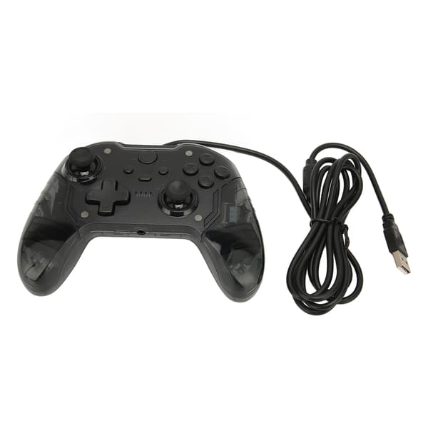 Trådløs Spilcontroller Dobbelt Vibration RGB Transparent Skal Gamepad til Xbox PC Sort