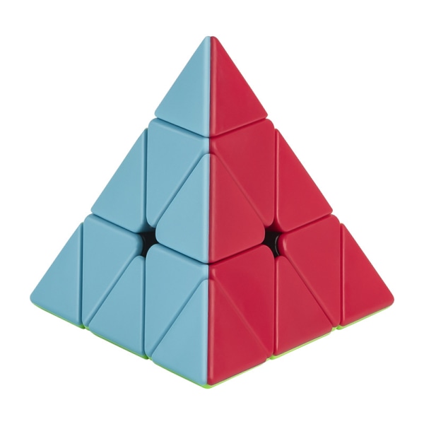 Pyramid Puzzle Magic Speed ​​​​Cube Stickerless, Slitstar Smiley Quick Easy Turn Leksaker för pojkar Flickor