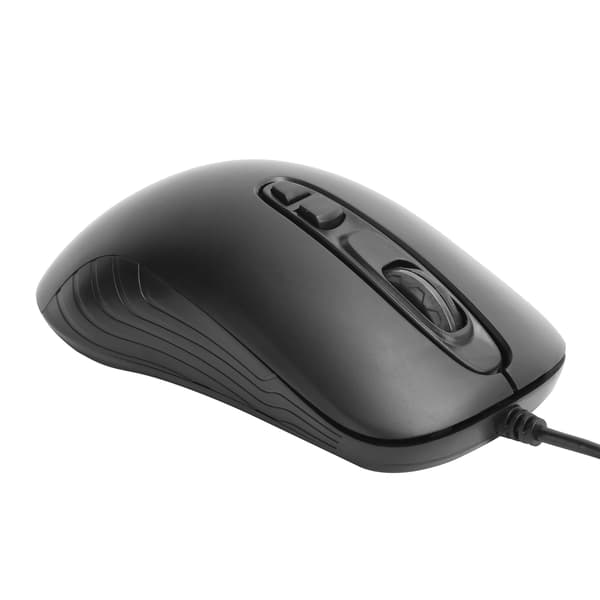 Ajazz Sort Kablet Mus 6 Hastighed DPI Justerbar 7 Knap Plug and Play Computermus