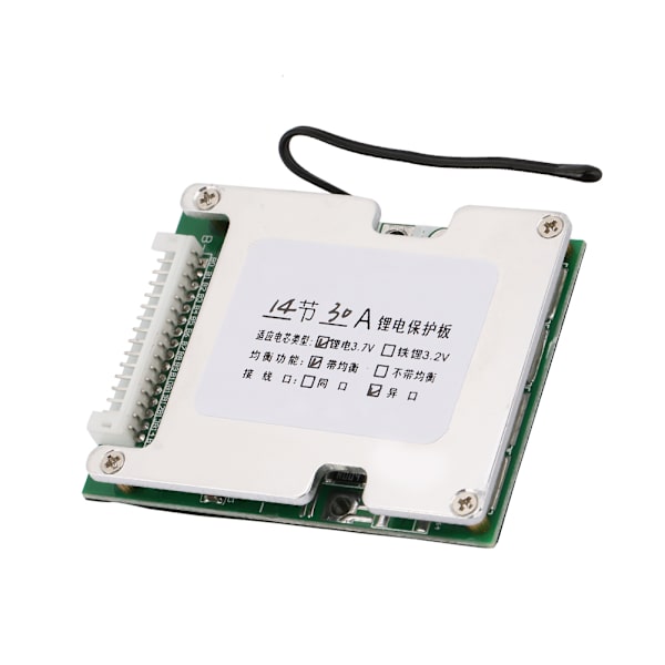14S Lithium Batteri Beskyttelses PCB Plade med Balanceopladning til 30A Kapacitet