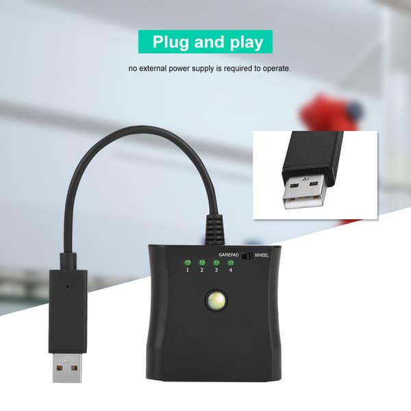 PS2 - XBOX 360 -ohjainadapterikaapeli, yleismuunnin