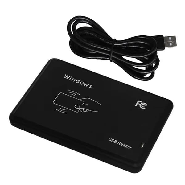 5X USB RFID Reader 125khz EM4100 ID Contactless Sensitive Smart Card Reader TK4100 Supports Windows System RFID Reader Black