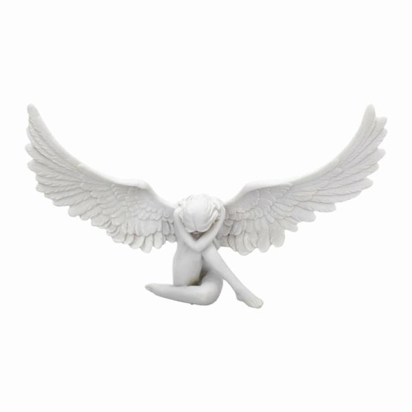 Angel resin ornaments dekorative resin wings ornaments have home decoration white flying angel 18cm