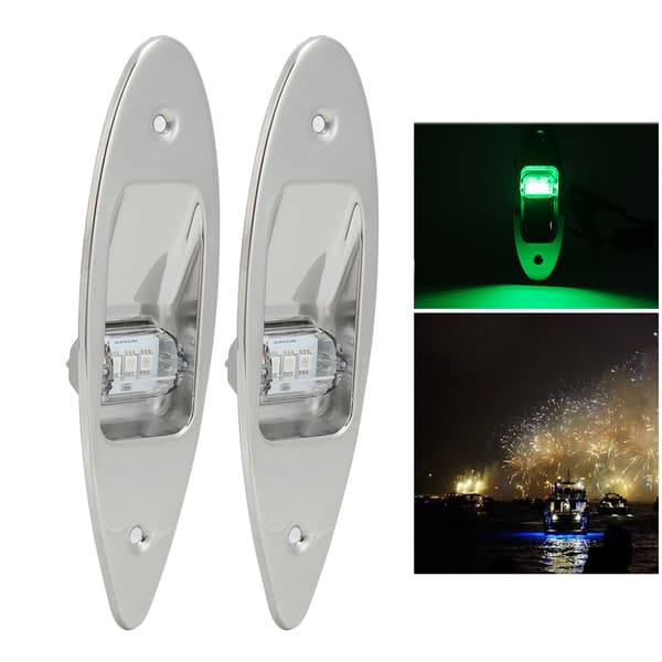 LED Marine Båd Navigationslys Rød Grøn Rustfrit Stål 12V