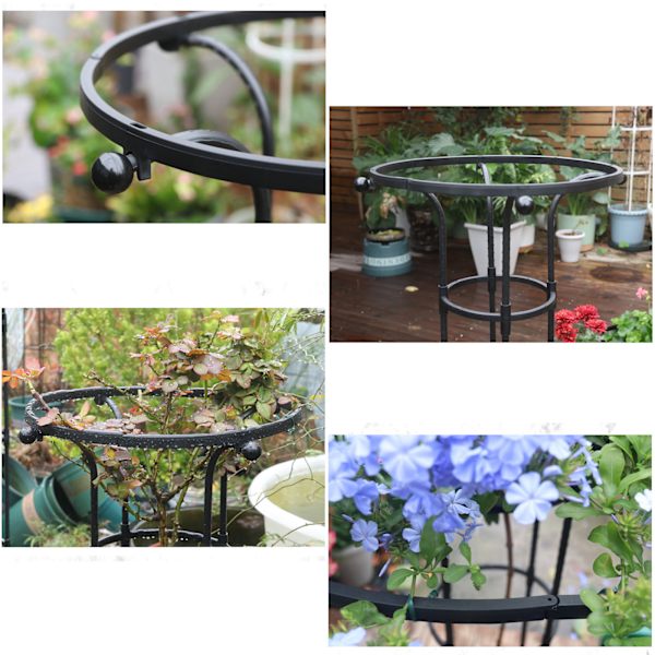 Enkelt cirkel paraply blomsterstand - sort, højde 155CM, cirkel diameter 28CM