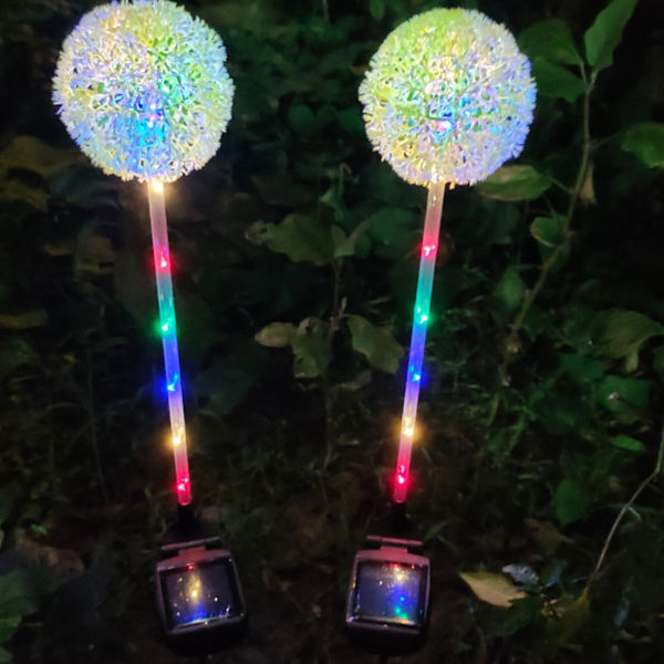 2 stk Solcelled Hagebelysning Utendørs 16 Fargerike LED Solcelled Hagebelysning Dekorativ for Patio Hage Landskap