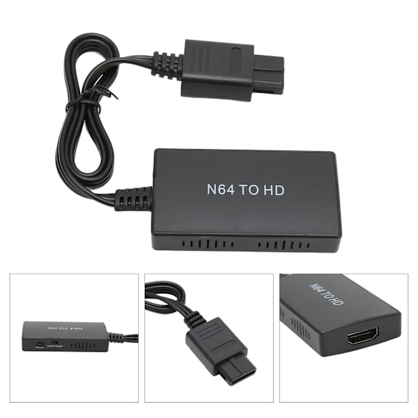 For N64 til HD Multimedia Interface Konverter Støtter 720P 1080P Skift Fuldt HD Videoadapter til N64 Display Mode