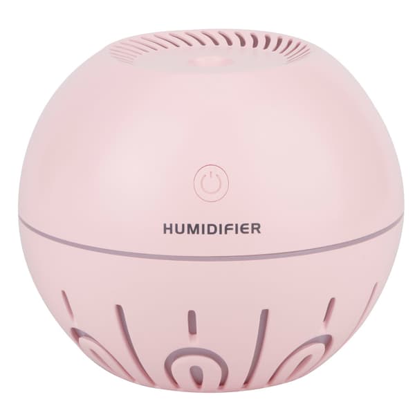 Mini Ball LED nattlys USB luftfukter rosa
