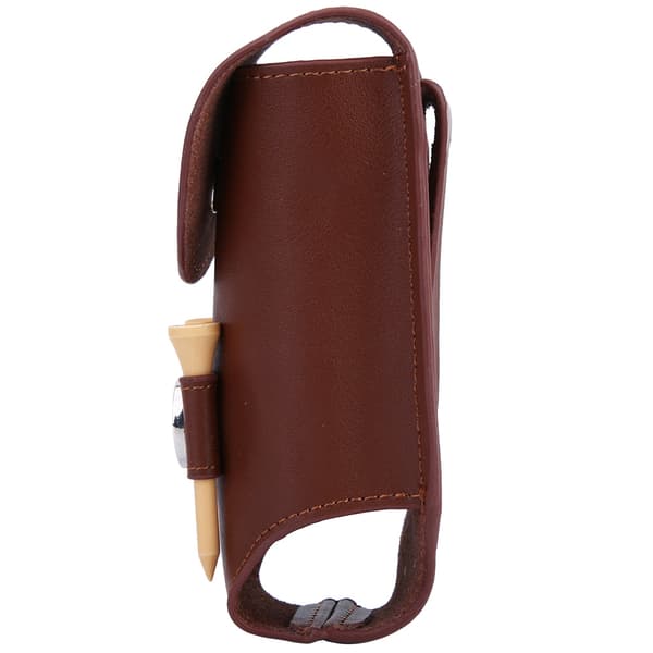 Mini PU Golfboldtaske med Tee Stor Kapacitet Brun