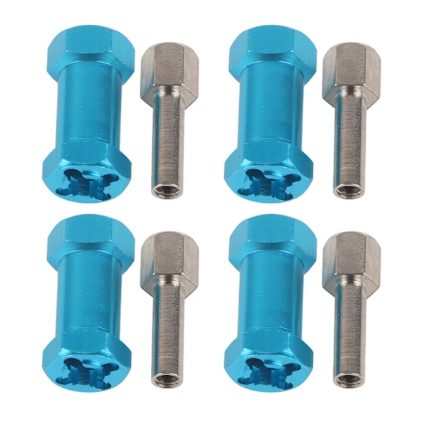 4 st 12 mm RC Hex Hjulnavsmetall Adapter för D90 AX10 CC01 SCX10 F350 Crawler (25 mm Blå)