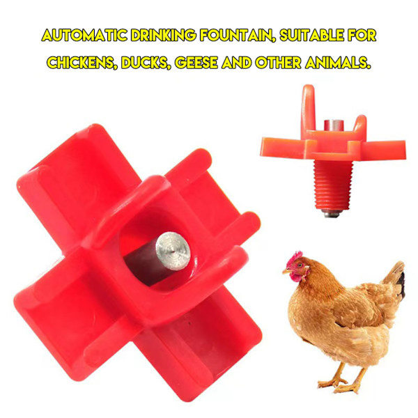 1 ny automatisk vattenare för höns, gäss, ankor, duvor
