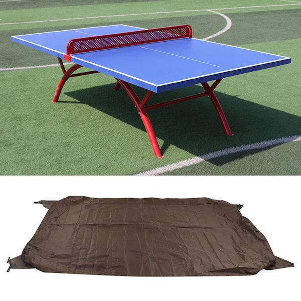 Bordtennisbord Dammskydd Utomhus Patio Regnskydd Solskydd Bordplatta Skydd Brun
