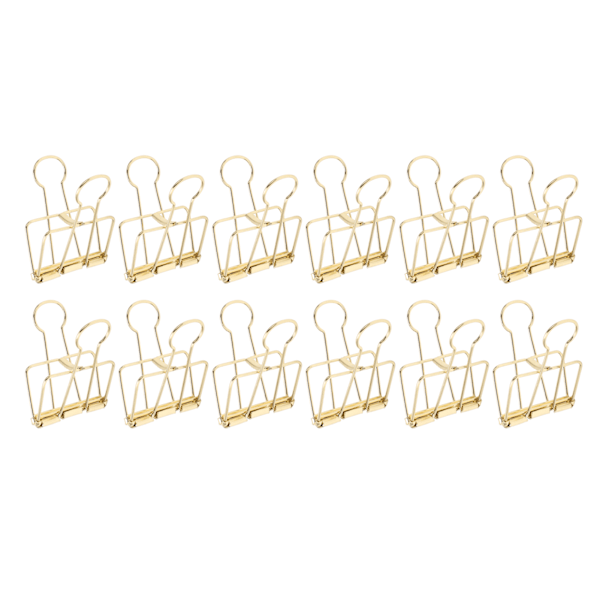 30-pak med 2\" Guld Hule Metal Binder Clips - Holdbare, Stærke, Ideelle til Hjem, Kontor og Skolebrug