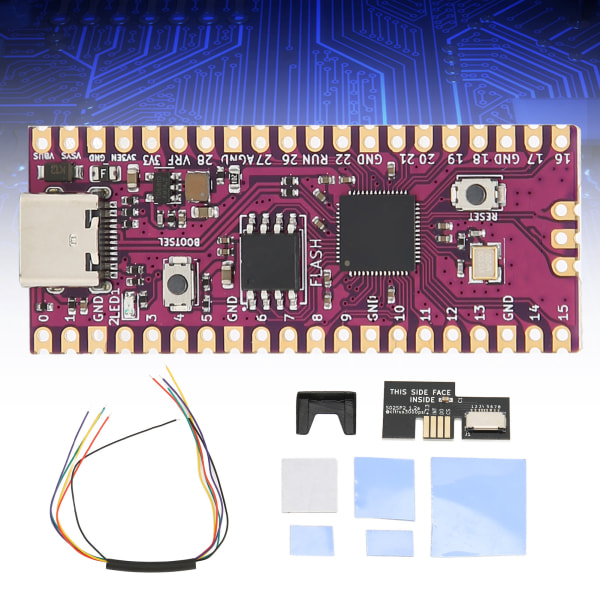 for RasPi Board Dobbelkjerne 264KB ARM Cortex M0+Prosessor Fleksibel Mikrokontrollerkort med SD2SP2 SDLoad SDL Adapter Svart