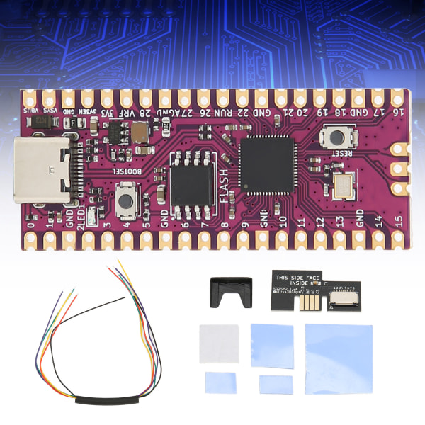 för RasPi Board Dual Core 264KB ARM Cortex M0+processor Flexibelt mikrokontrollkort med SD2SP2 SDLoad SDL Adapter Svart
