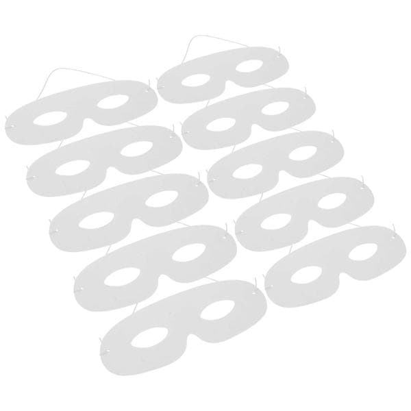 Maskeradeblank 20 stk. hvide papirmasker til gør-det-selv Halloween-håndværk