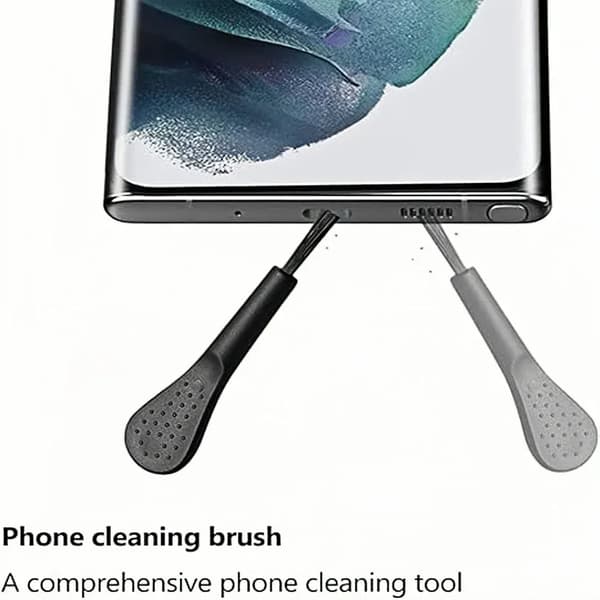 [BT02]4-pack USB-C dammskydd med rengöringsborste för iPhone & Samsung[JUN] Silver