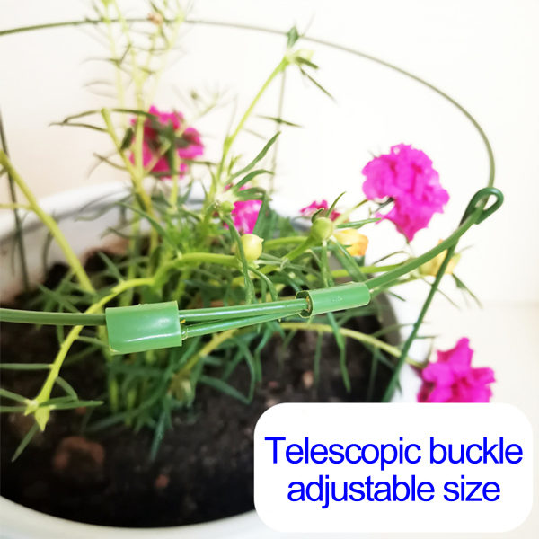 Teleskopiskt blomsterställ, stativ för krabbakloorkidé, blomsterställ i justerbar storlek, fyrbent orkidéställ - höjd 28 cm, cirkeldiameter 28 cm (material: