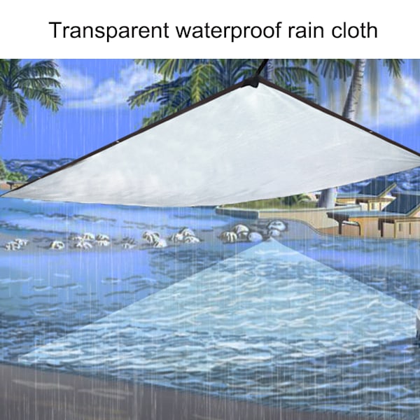 Transparent Havemarkise Tarp Film Klud PE Regnbeskyttende Solskærm Skur Frostbeskyttende Isolering Film Dække til Markise Balkon