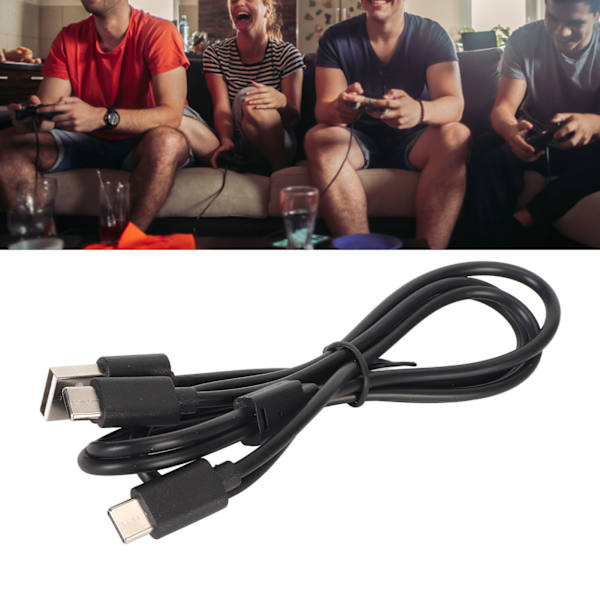 Dobbelt Hode Lade Kabel Profesjonelt Effektivt 2 i 1 USB C Ladekabel for PS VR2 for PS5 2,8 Fot